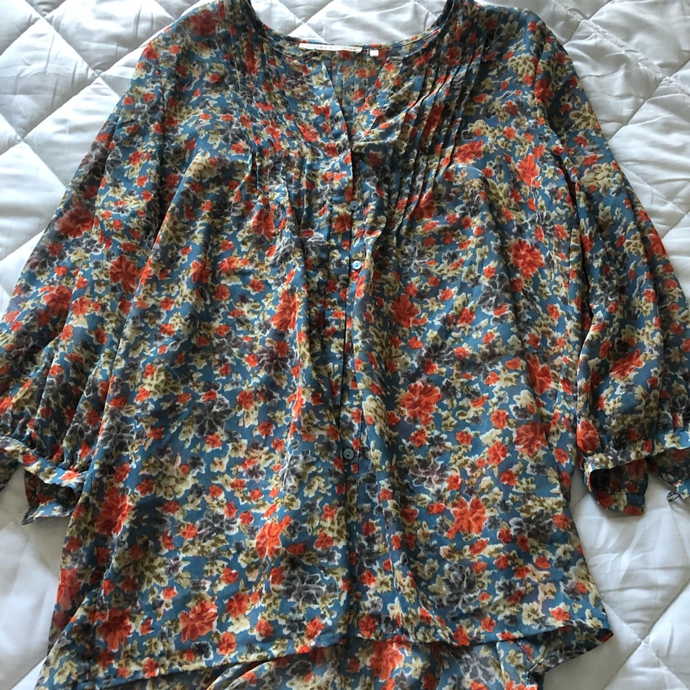Floral button down
